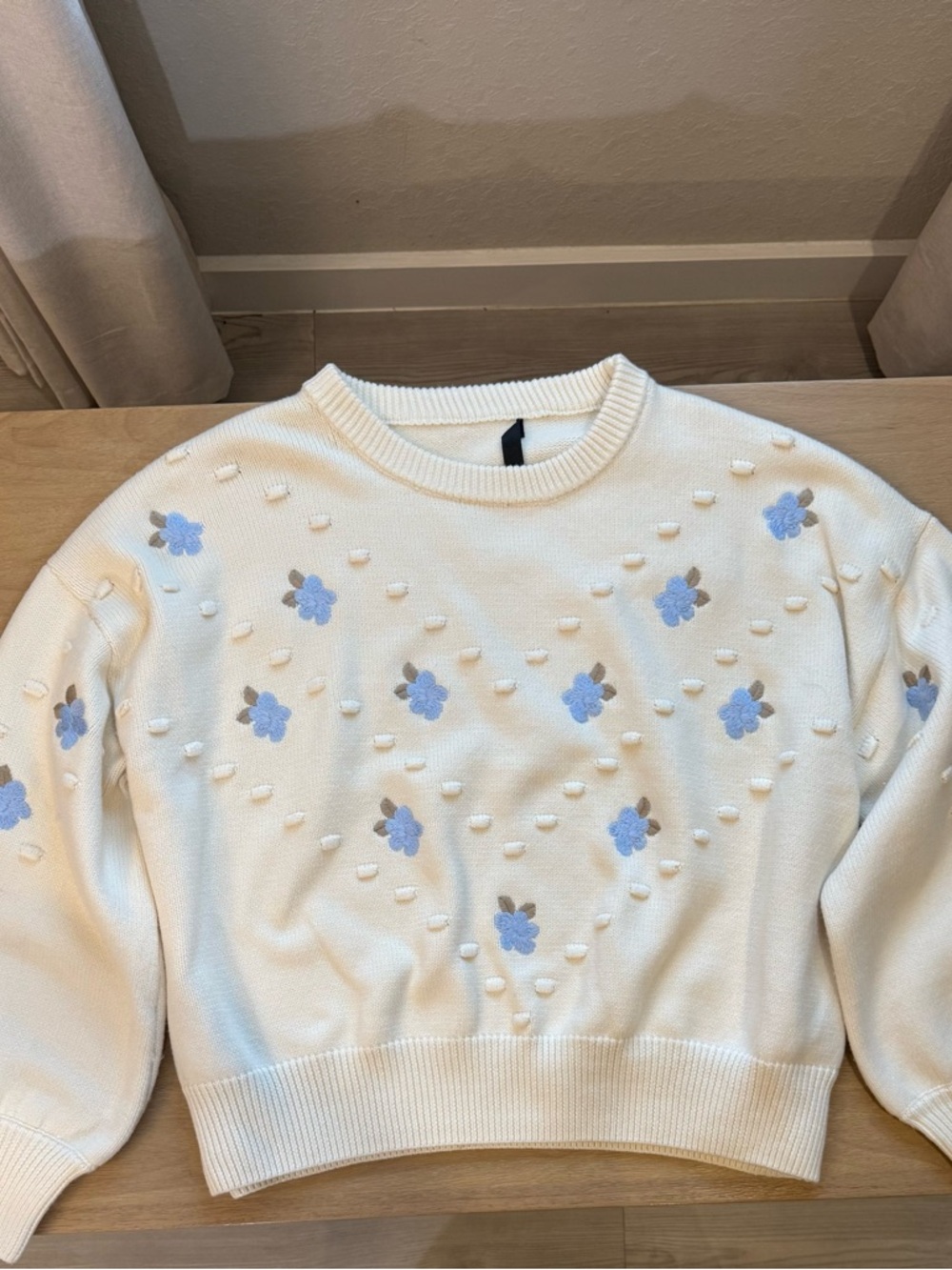Fashion Union ASOS Plus Size Chunky Knit Floral Spring Sweater Size 22 NWOT